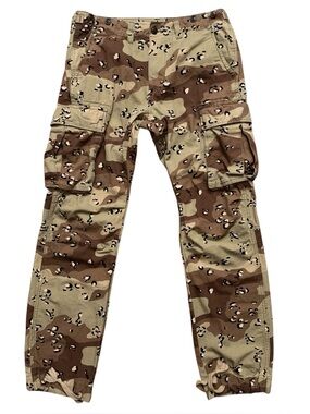 Mnml Cargo Pants Mens Size 32 Military Paratrooper Chocolate Chip Camo Brown